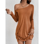 Off-Shoulder Long Sleeve Bodycon Mini Dress - All Dresses - Mini Dress - 5