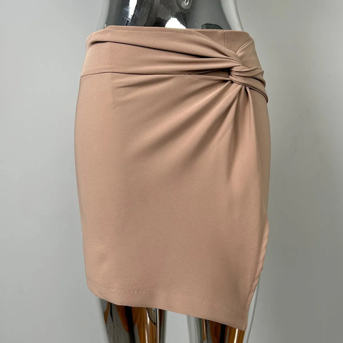 High Waist Asymmetric Mini Skirt - Bottoms - Mini Skirt - 7