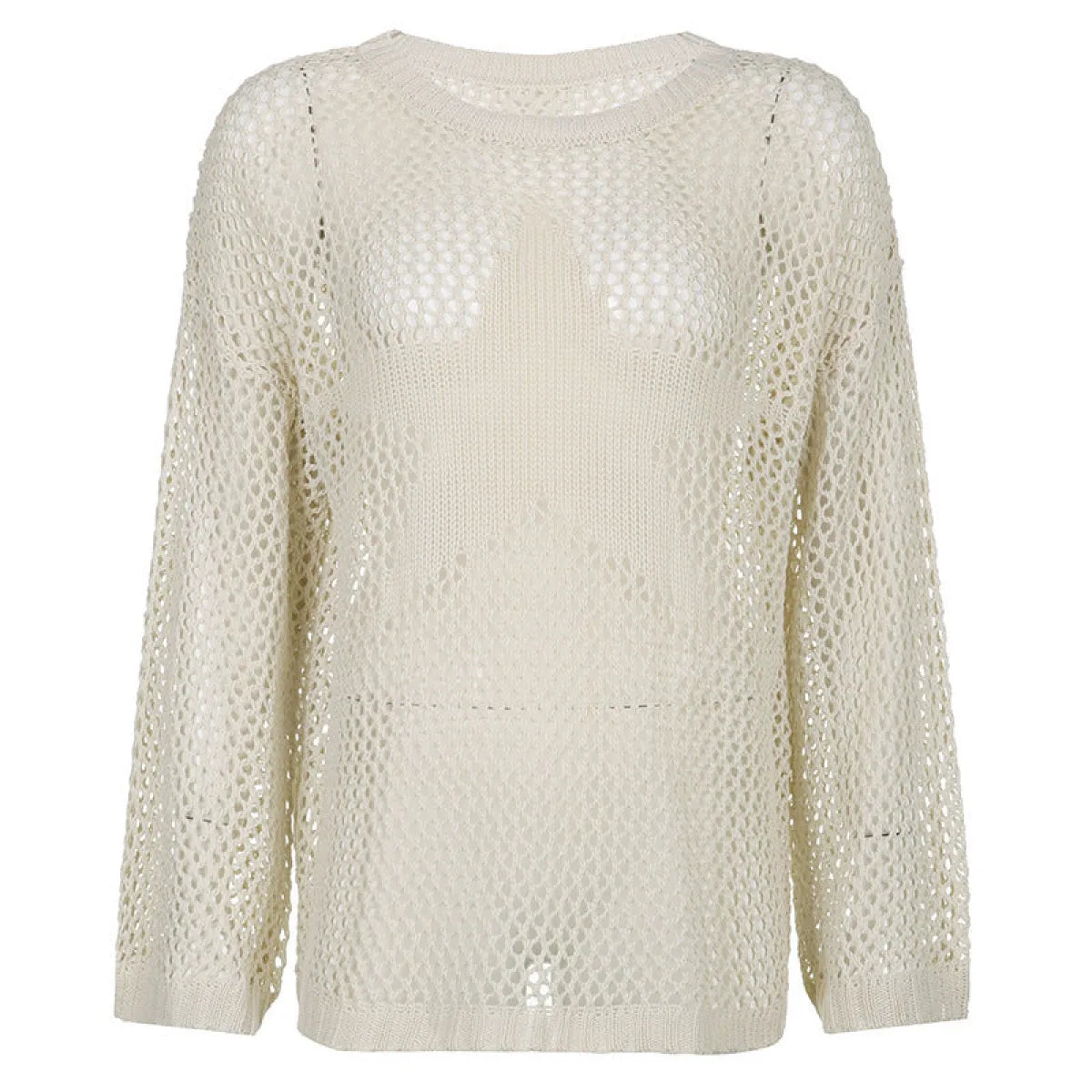Star Cut-Out Sheer Knit Pullover - Sweaters - Sweater / Pullover - 5