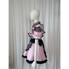 Pink Lace Maid Cosplay Dress Set - All Dresses - Cosplay Outfit - 7