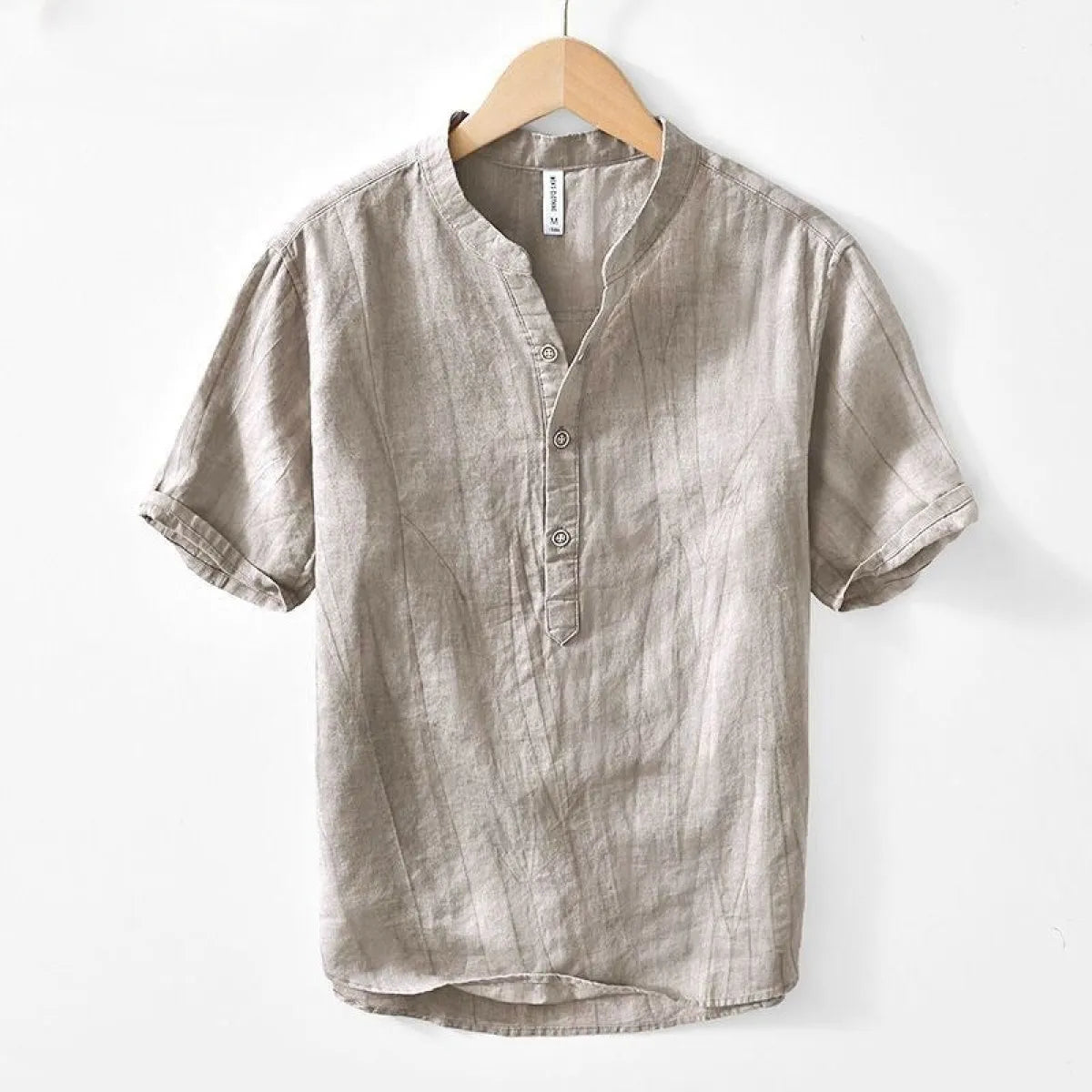 Japanese Retro Cotton Linen Loose V-Neck T-Shirt - T-Shirts - T-Shirt - 1
