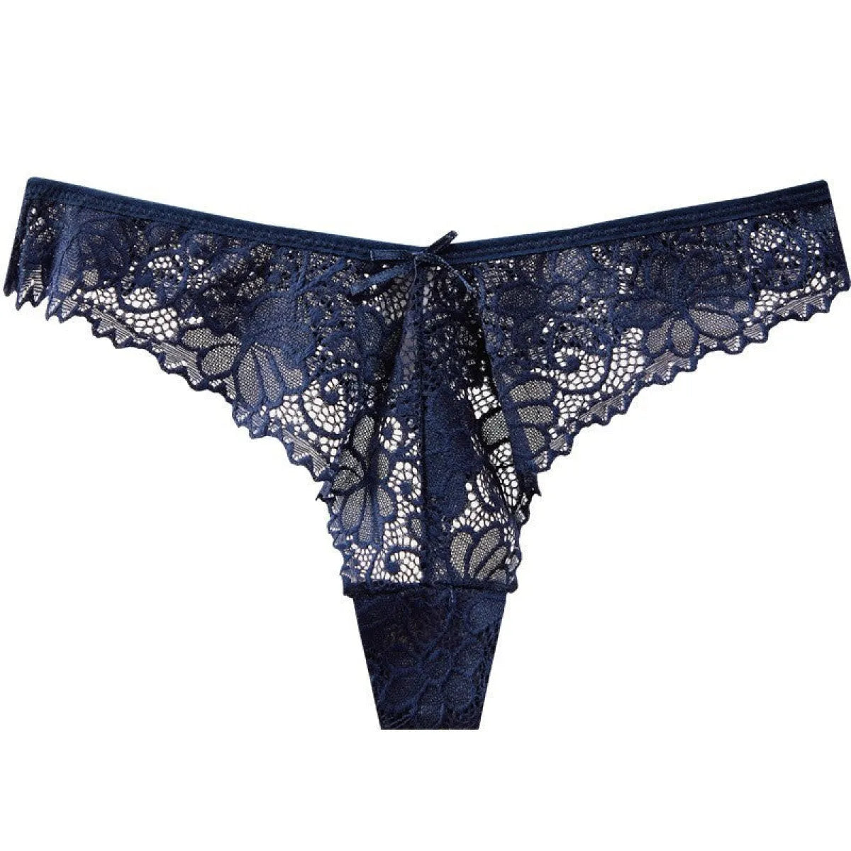 Low Waist Lace Thong with Cotton Lining - Women’s Clothing & Accessories - Panties - 5