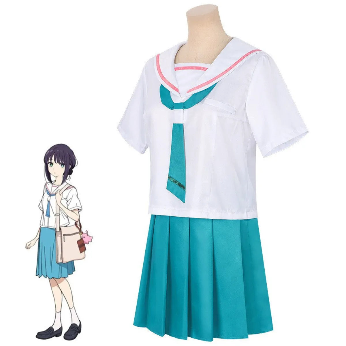 JK School Uniform Cosplay Set – Anime Sailor Top & Pleated Skirt - Bottoms - Cosplay Outfit - 4