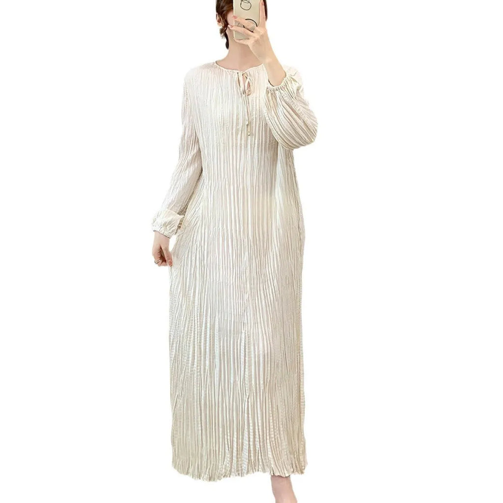 French Style A-Line Lantern Sleeve Maxi Dress - All Dresses - Maxi Dress - 8