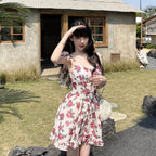 Sweet Floral Sling Mini Dress - All Dresses - Mini Dress - 3