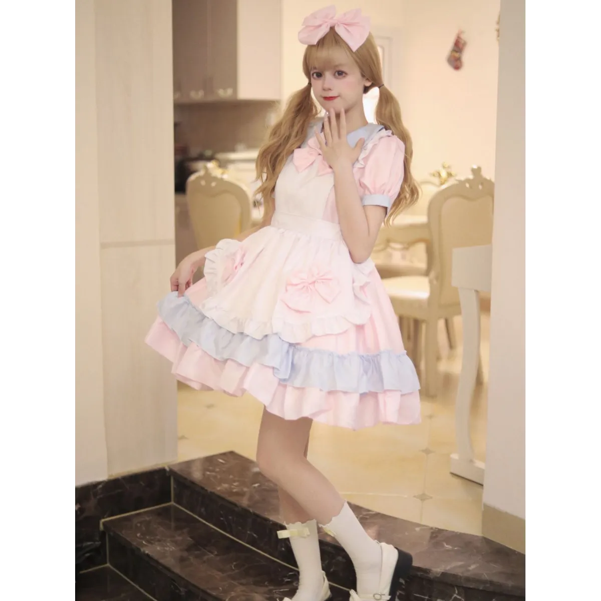 Sweet Lolita Maid Cafe Cosplay Dress Set - All Dresses - Cosplay Outfit - 3