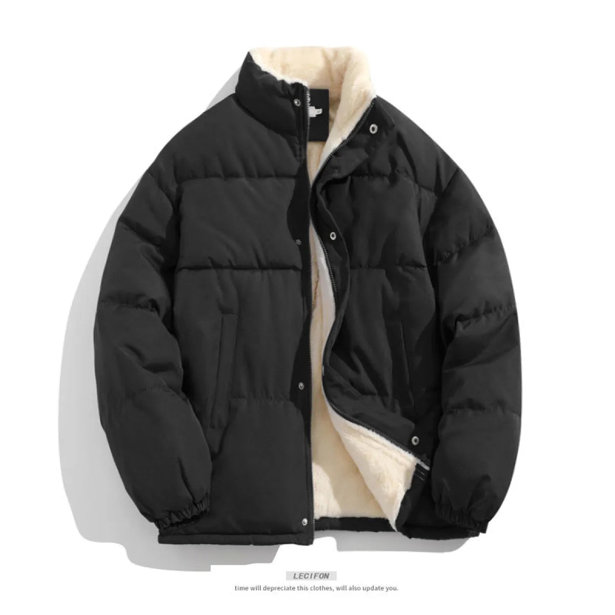 Korean Style Fleece-Lined Loose Jacket - Jackets & Coats - Jacket - 9