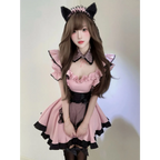 Pink Lace Maid Cosplay Dress Set - All Dresses - Cosplay Outfit - 9