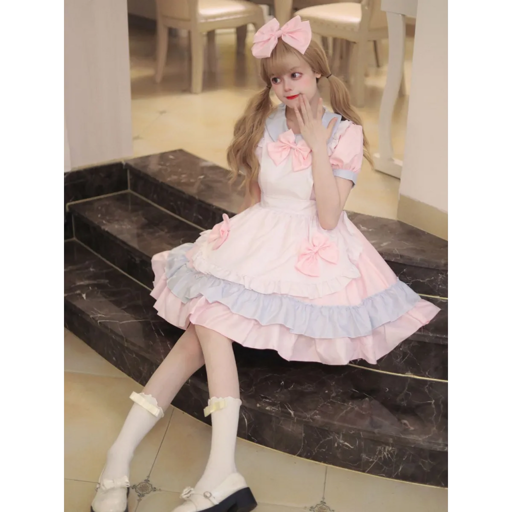 Sweet Lolita Maid Cafe Cosplay Dress Set - All Dresses - Cosplay Outfit - 4