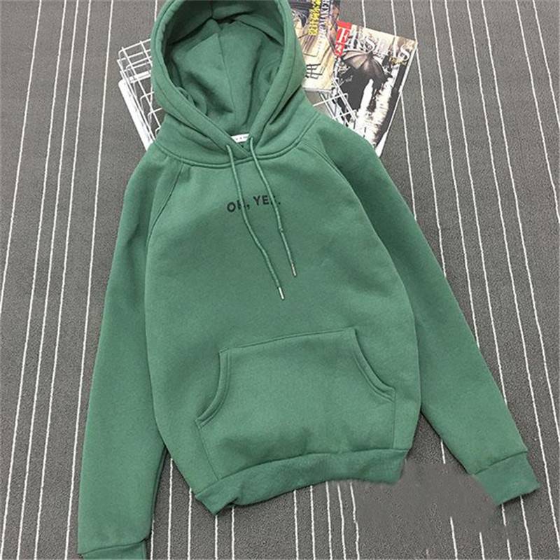 Oh Yes Fleece Hoodies - Green / XXL - Women’s Clothing & Accessories - Shirts & Tops - 19 - 2024