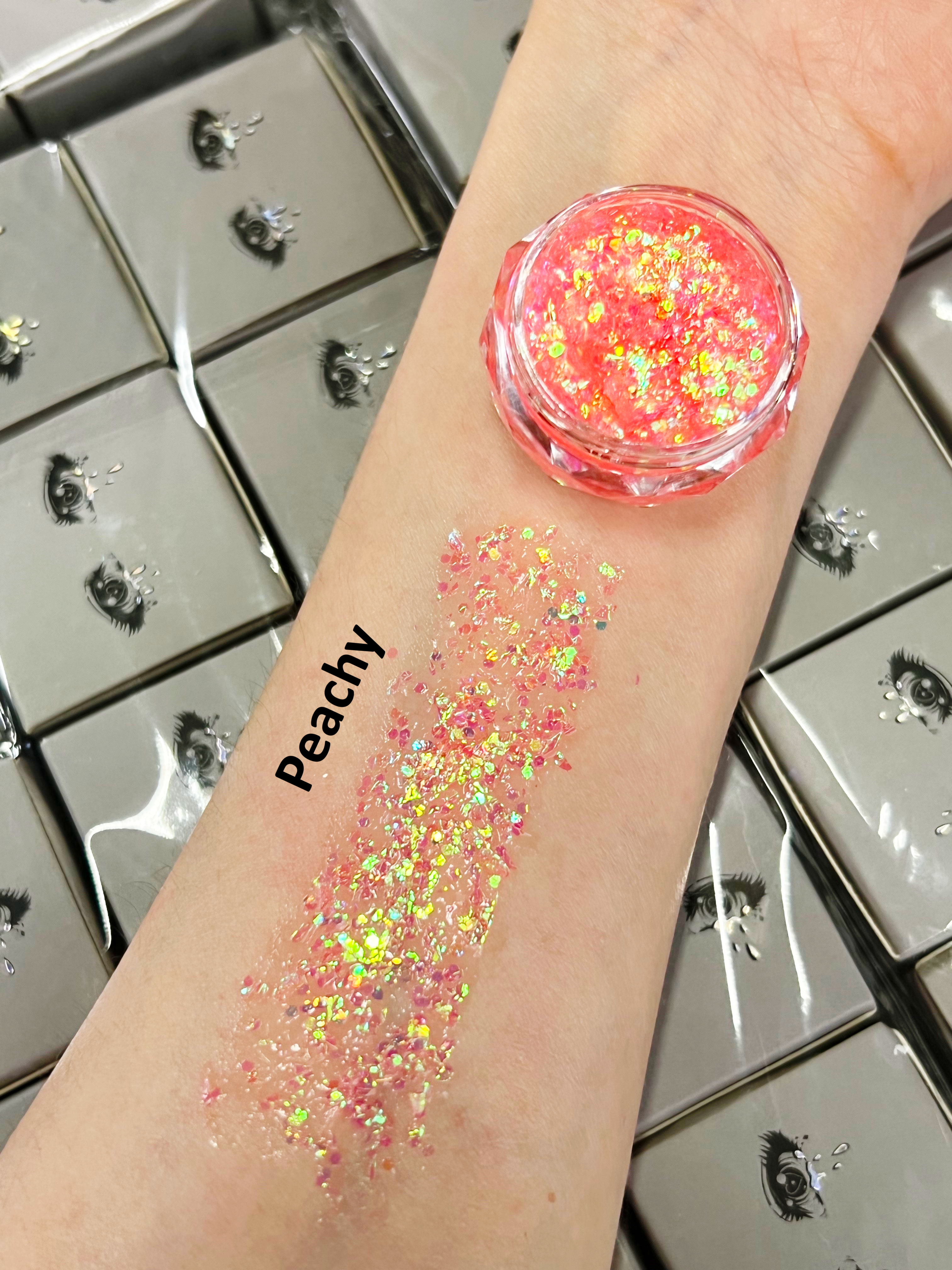 Gel Glitter Tears Festival Makeup