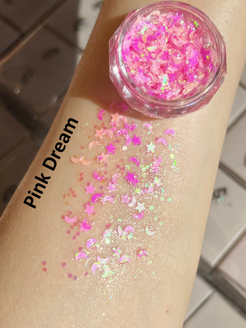 Gel Glitter Tears Festival Makeup