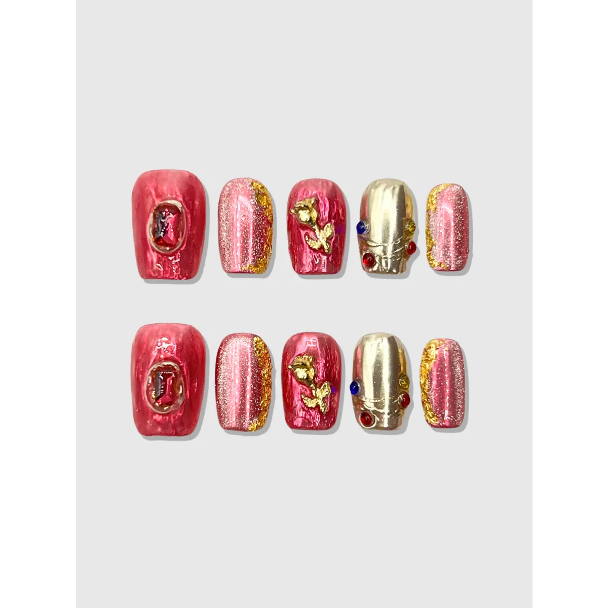 Pretty Guardian Jewel Press-On Nails Set - Harajuku Style - Cosmetics - 1