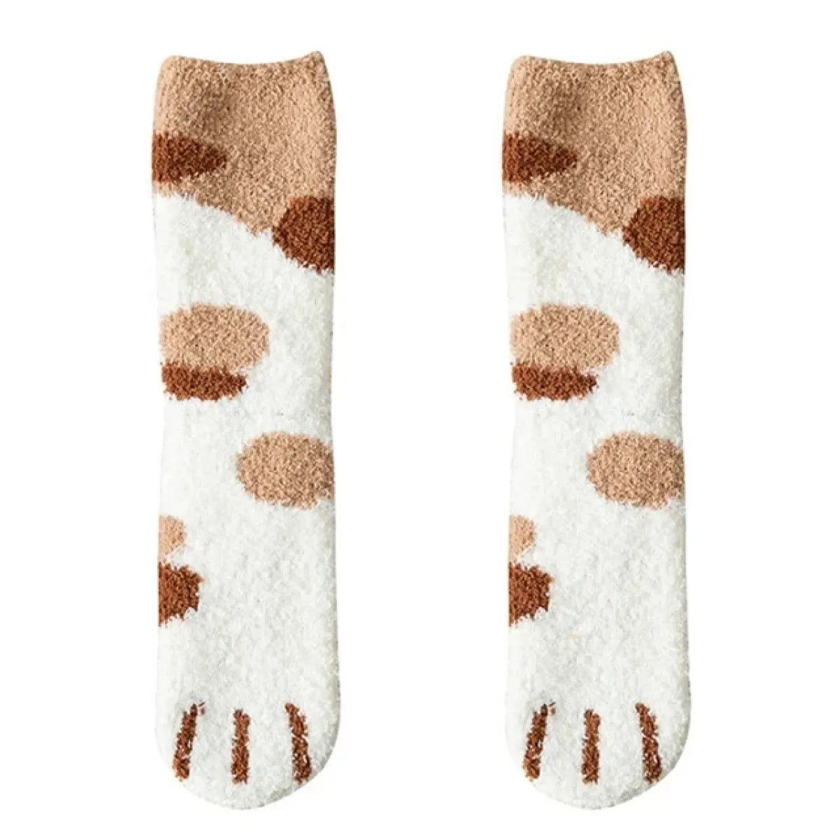 Cat Paw Cartoon Knit Middle Tube Socks - Harajuku Style - Accessories - 11