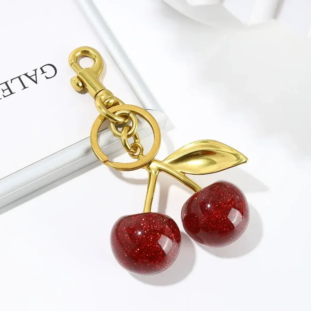 Red Cherry Pendant Keychain Charm - Accessories - Accessory - 2