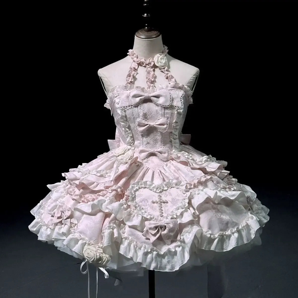 Fairy Elegant Lolita Lace Bow Strap Dress - All Dresses - Lolita Dress - 17