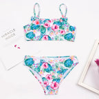Girls Print Bow Bandeau Bikini Set - Bras - Swimsuit / Bikini / One-Piece Swimwear - 7