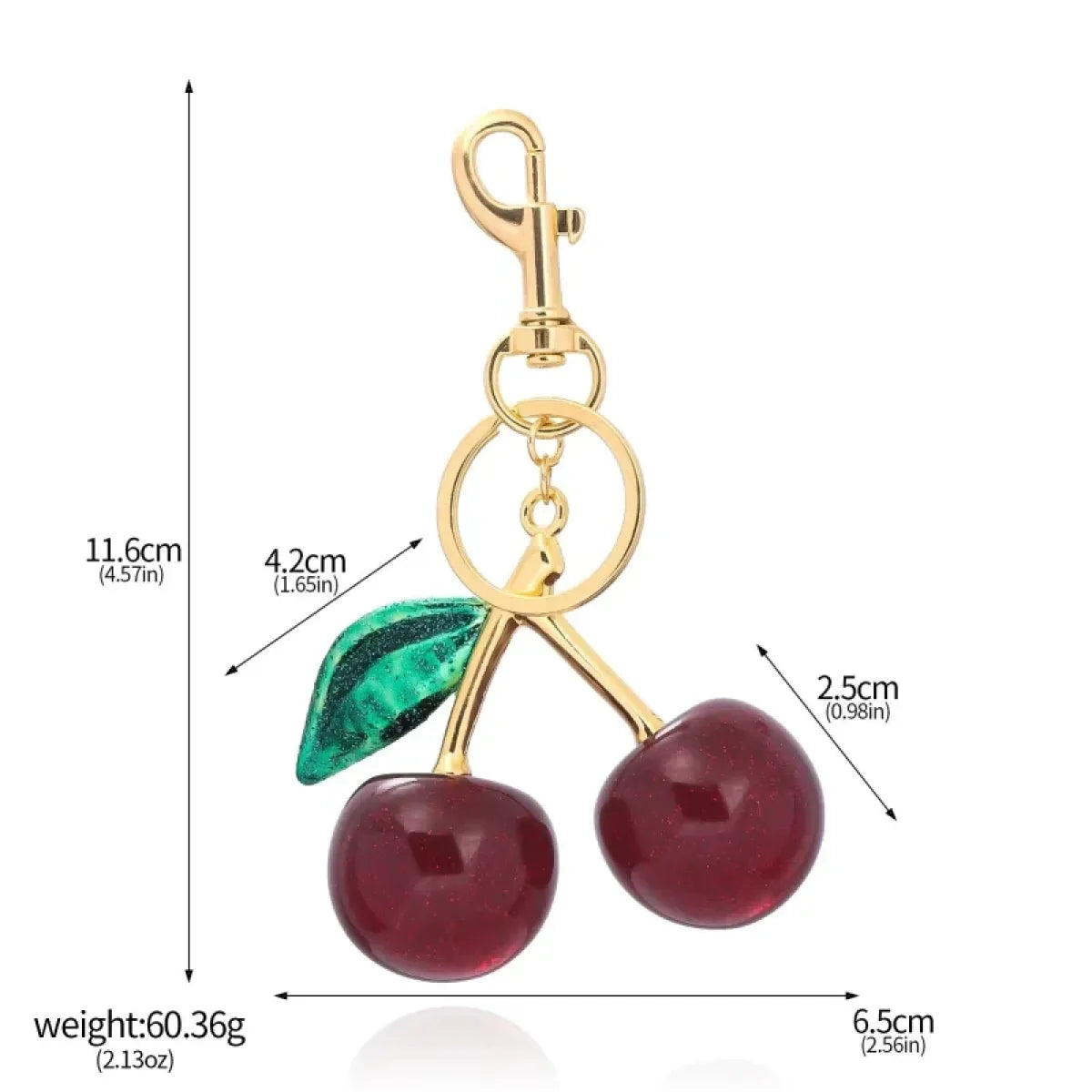Red Cherry Pendant Keychain Charm - Accessories - Accessory - 9