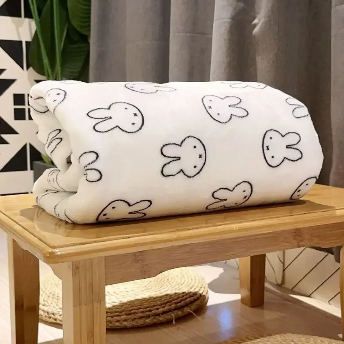 Kawaii Miffy Flannel Blanket Shawl - Best Sellers - Blanket / Throw - 3