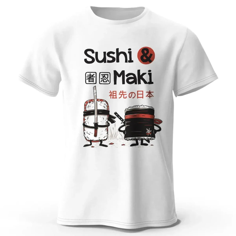 Kawaii Sushi Harajuku Cotton T-Shirt - T-Shirts - T-Shirt - 1