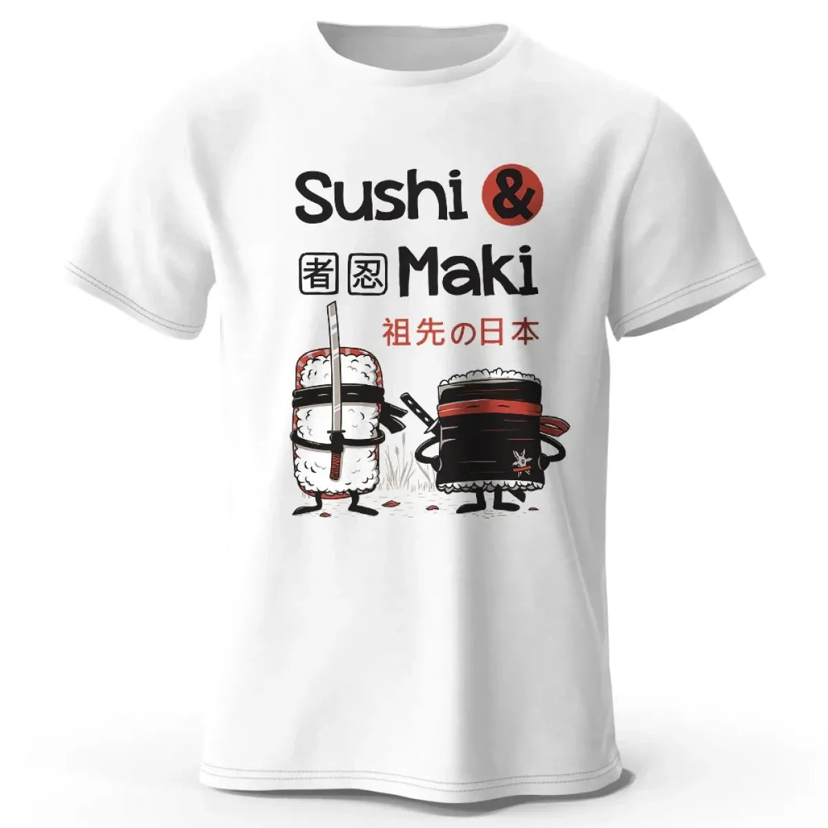 Kawaii Sushi Harajuku Cotton T-Shirt - T-Shirts - T-Shirt - 1