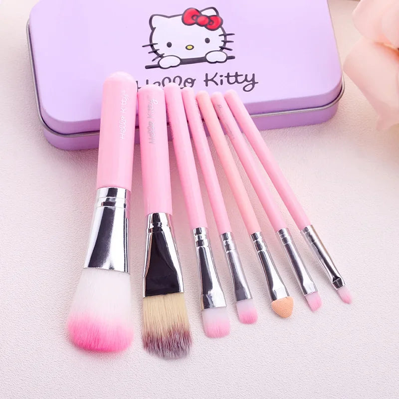 Hello Kitty Makeup Brush Set: Adorable Anime-Inspired Beauty Tools - Kawaii Stop - 