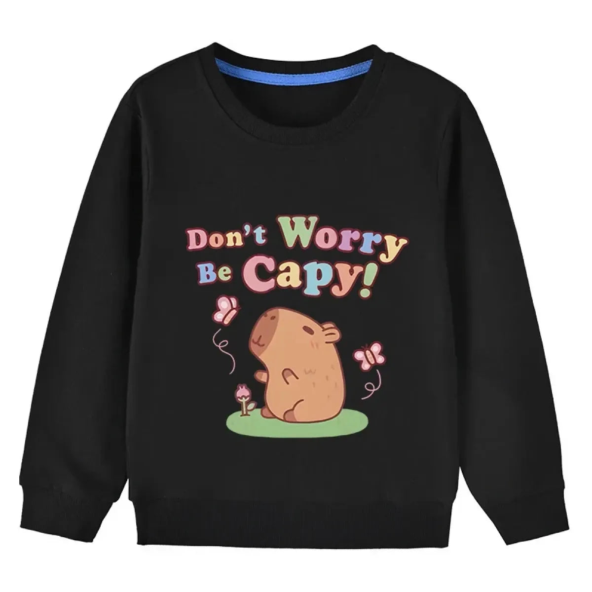 Kids Cotton Capybara Cartoon Pullover Sweatshirt - T-Shirts - Sweatshirt - 6