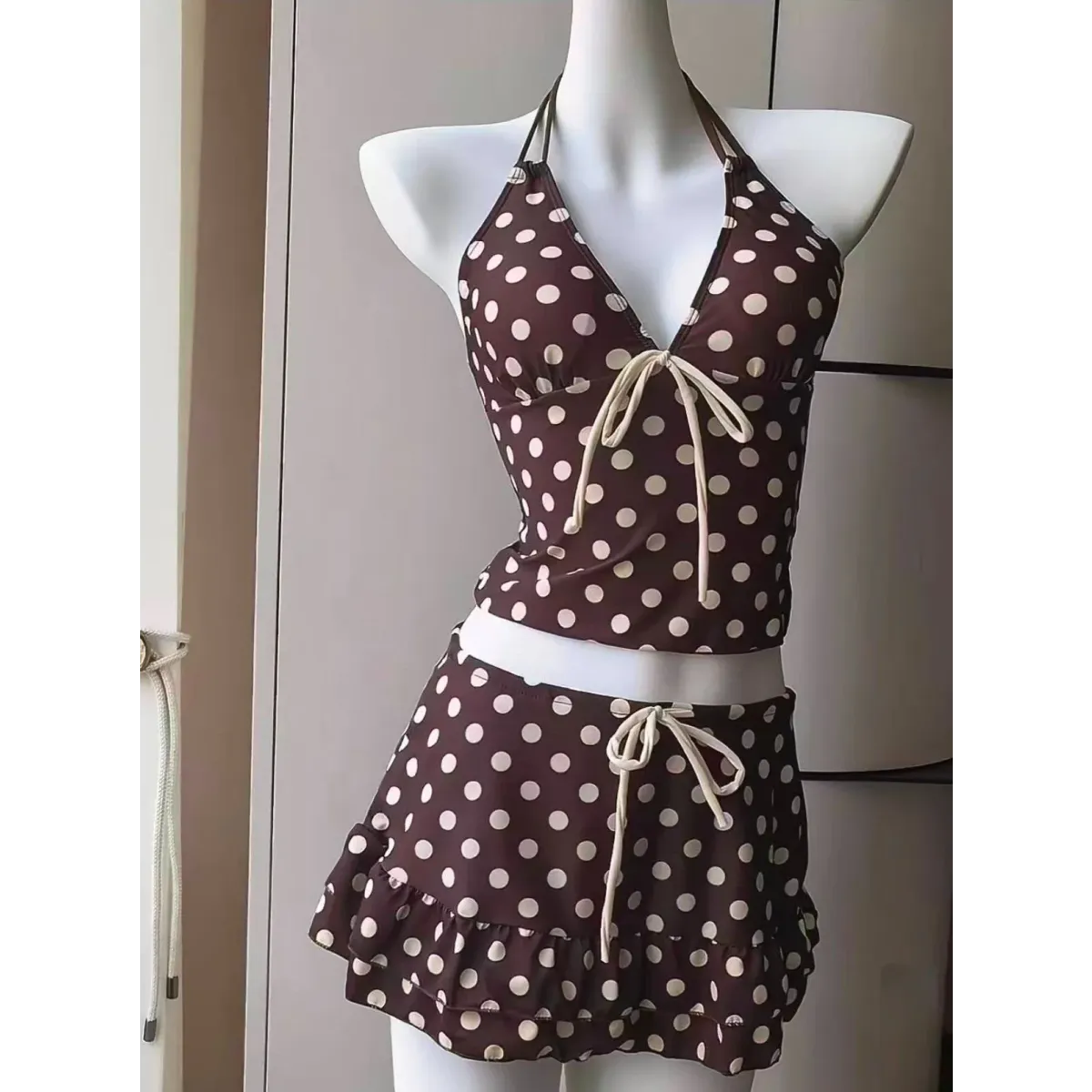 Japanese Kawaii Y2K Ruffle Halter Bikini Set - Swimsuits - Swimsuit / Bikini / One-Piece Swimwear - 6