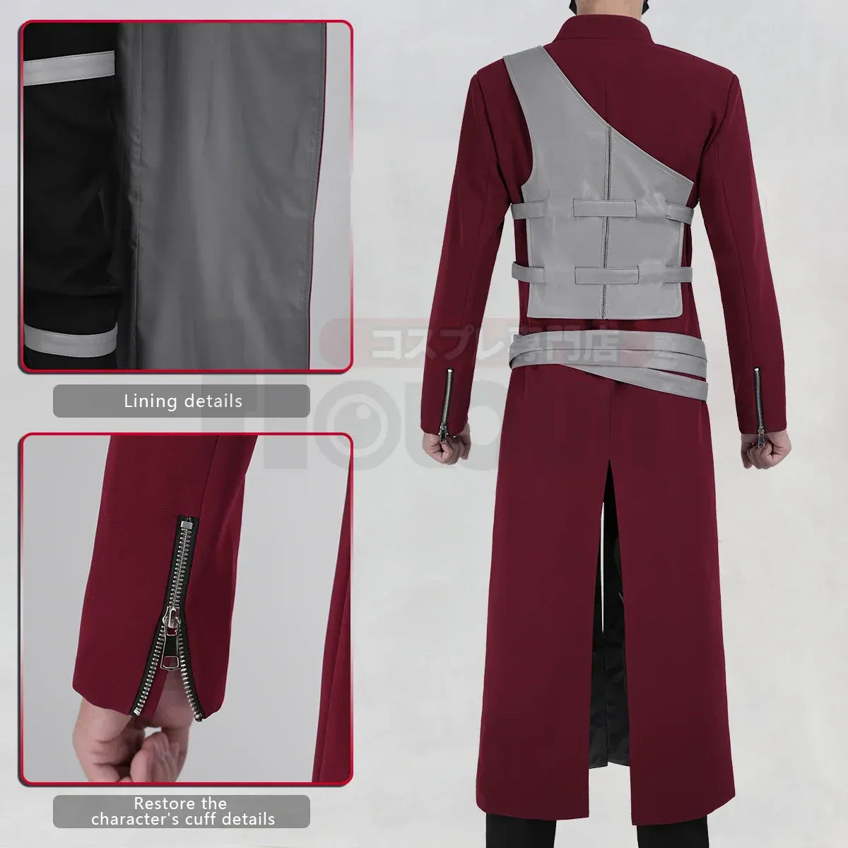 Gaara Anime Cosplay Costume Set - Anime - Cosplay Outfit - 4