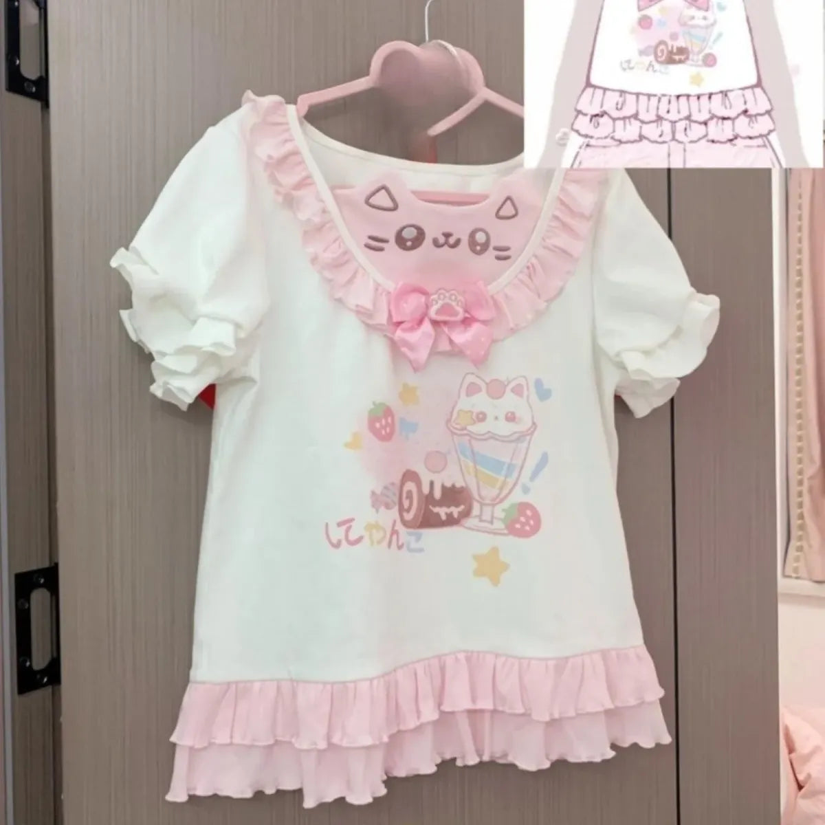 Y2K Cutecore Animal Appliqué Oversized T-Shirt - T-Shirts - T-Shirt - 6