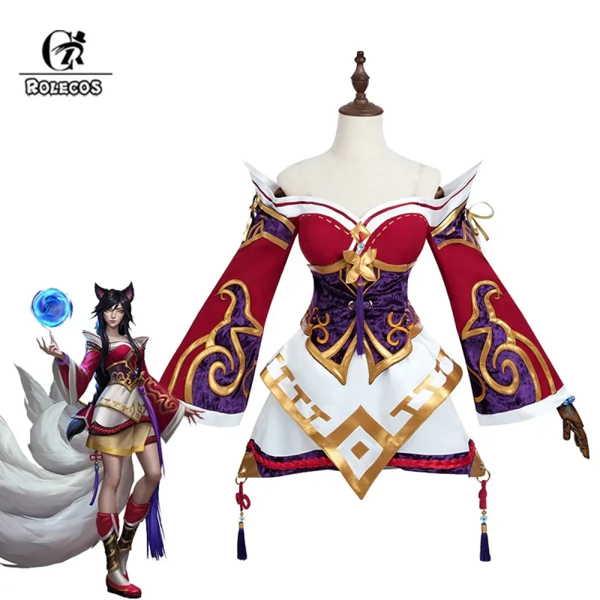 Ahri Nine-Tailed Fox Cosplay Costume Set - Cosplay - Cosplay Outfit - 1