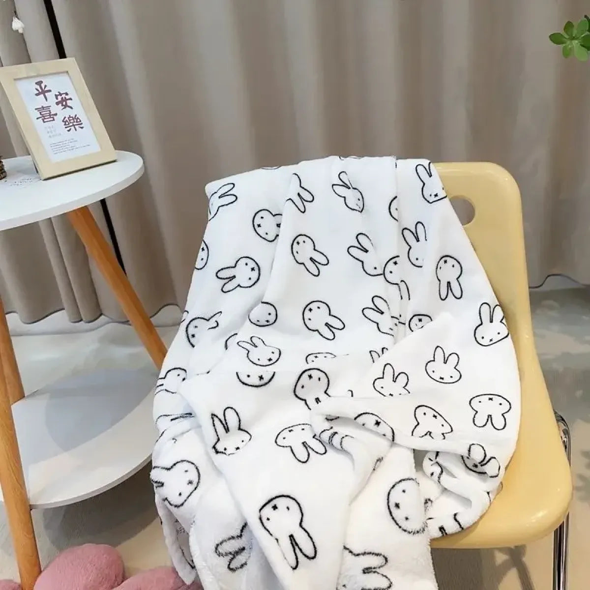 Kawaii Miffy Flannel Blanket Shawl - Best Sellers - Blanket / Throw - 2