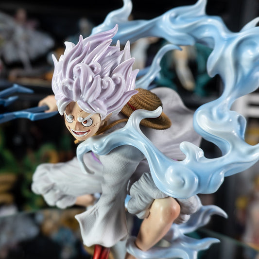 One Piece Lightning Luffy Gear 5 PVC Figurine - Kawaii Stop - Action Figurine, Anime, Collectables, Collectible, Collector's Item, Detailed Design, Dynamic Pose, Epic Adventures, Figurine, Figurines, Gear 5, Gift Idea, High-Quality PVC, Japanese Animation, Monkey D. Luffy, Movie Inspired, One Piece, TV Series