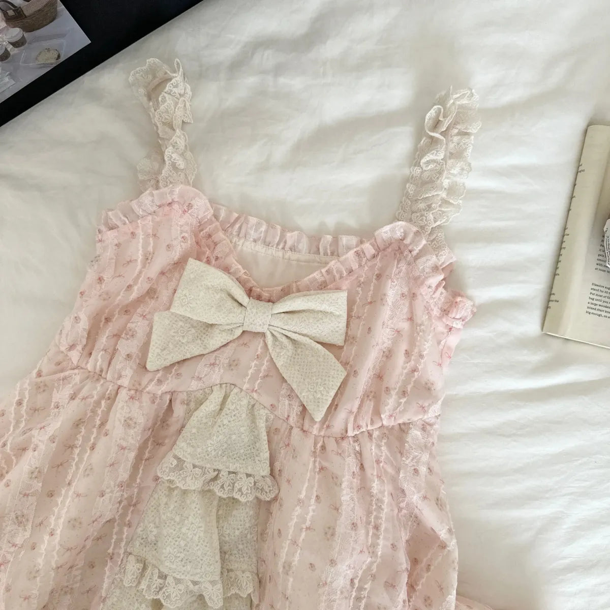 Sweet Lolita Bow Lace Mini Dress - All Dresses - Lolita Dress - 4