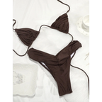 Frill Trim Triangle Bikini Set - Swimsuits - Swimsuit / Bikini / One-Piece Swimwear - 8