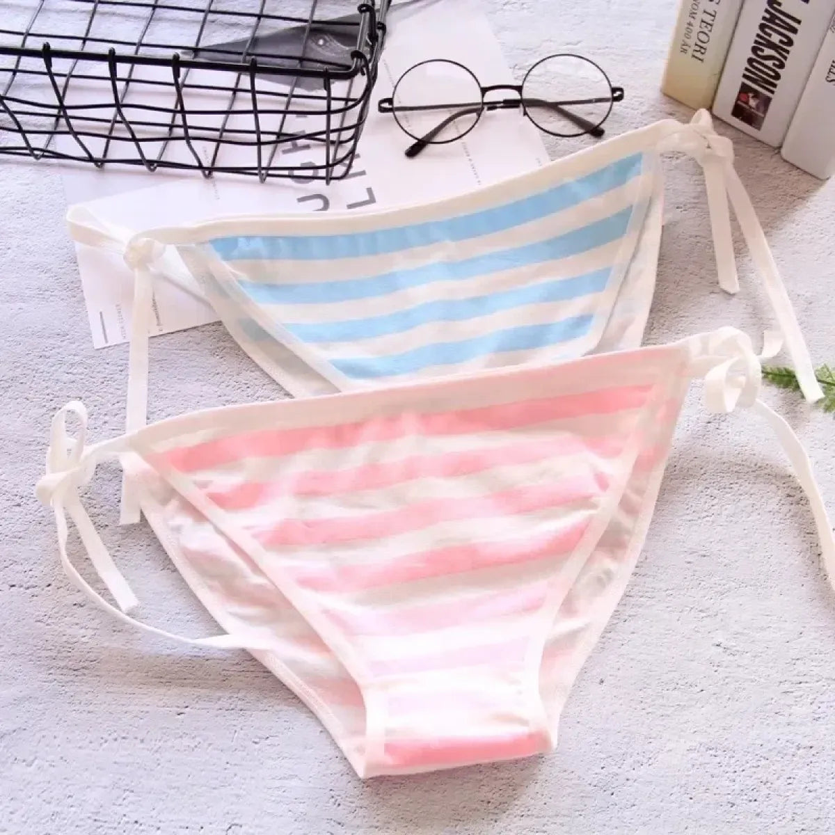 Lolita Striped Mini Bikini Cosplay Set - Cosplay - Swimsuit / Bikini / One-Piece Swimwear - 4