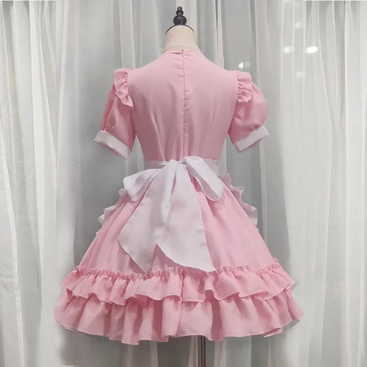 Lolita Pink Maid Dress - Sweet Japanese JSK - Kawaii Stop - Anime Fashion, Cosplay Costume, Cosplay Events, Kawaii, Lolita Pink Maid Dress, Polyester, Role-playing, Sweet Japanese JSK, Women's Fashion