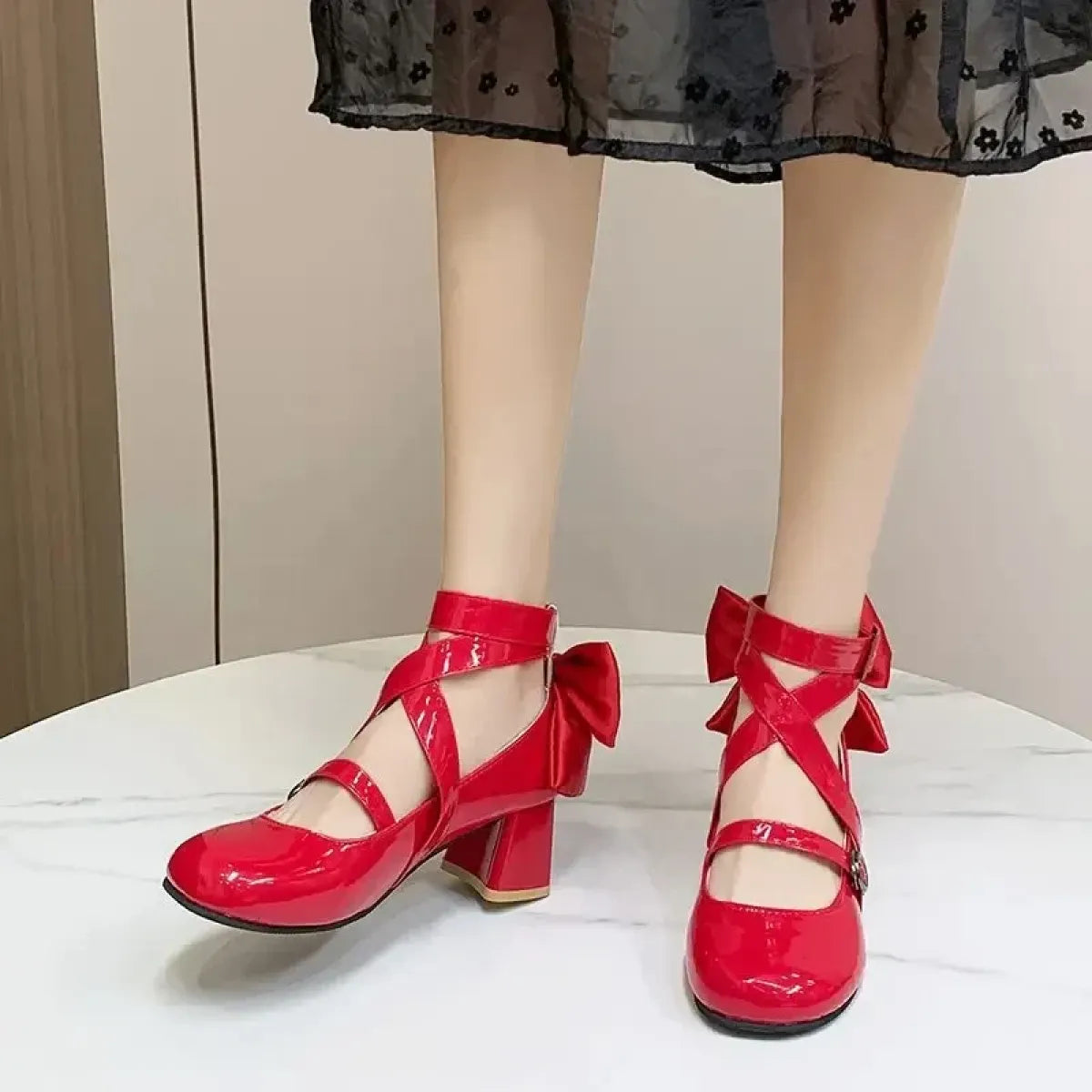 Kaname Madoka Cosplay Red Bow Heels Boots - Cosplay - Heels - 3
