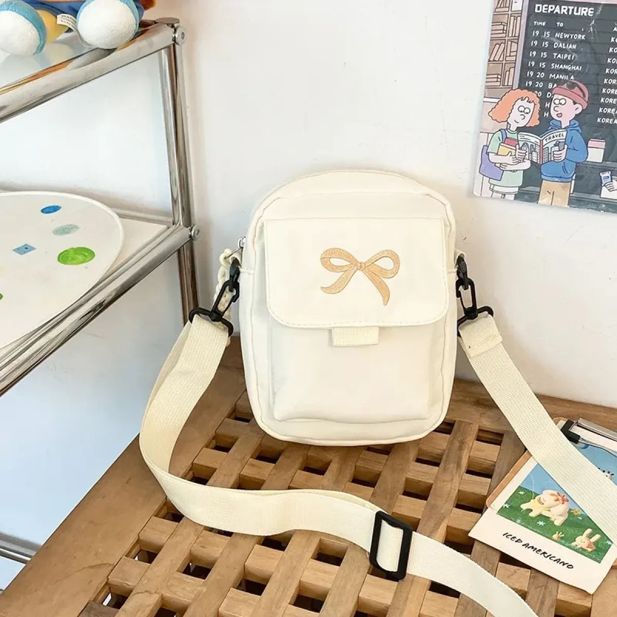 Bow Mini Messenger Shoulder Bag - Accessories - Crossbody Bag - 7