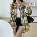 Vintage Preppy Plaid Button-Up Shirt - T-Shirts - Button-Up Shirt - 29