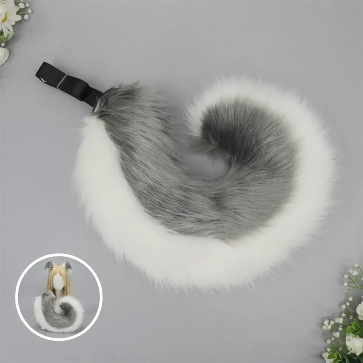 Plush Anime Dog Ear Headband and Tail Set - Anime - Costume Props - 12