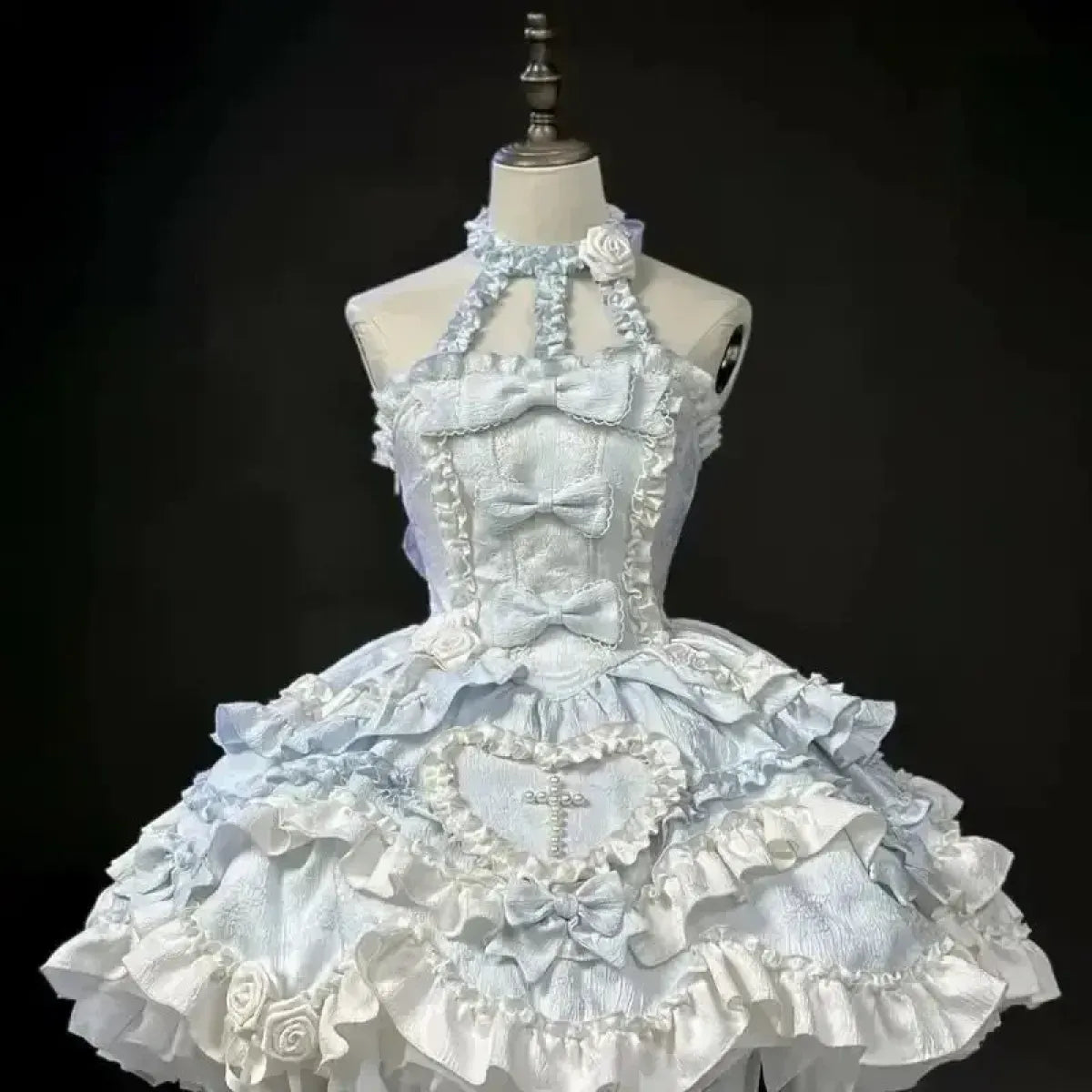 Fairy Elegant Lolita Lace Bow Strap Dress - All Dresses - Lolita Dress - 8