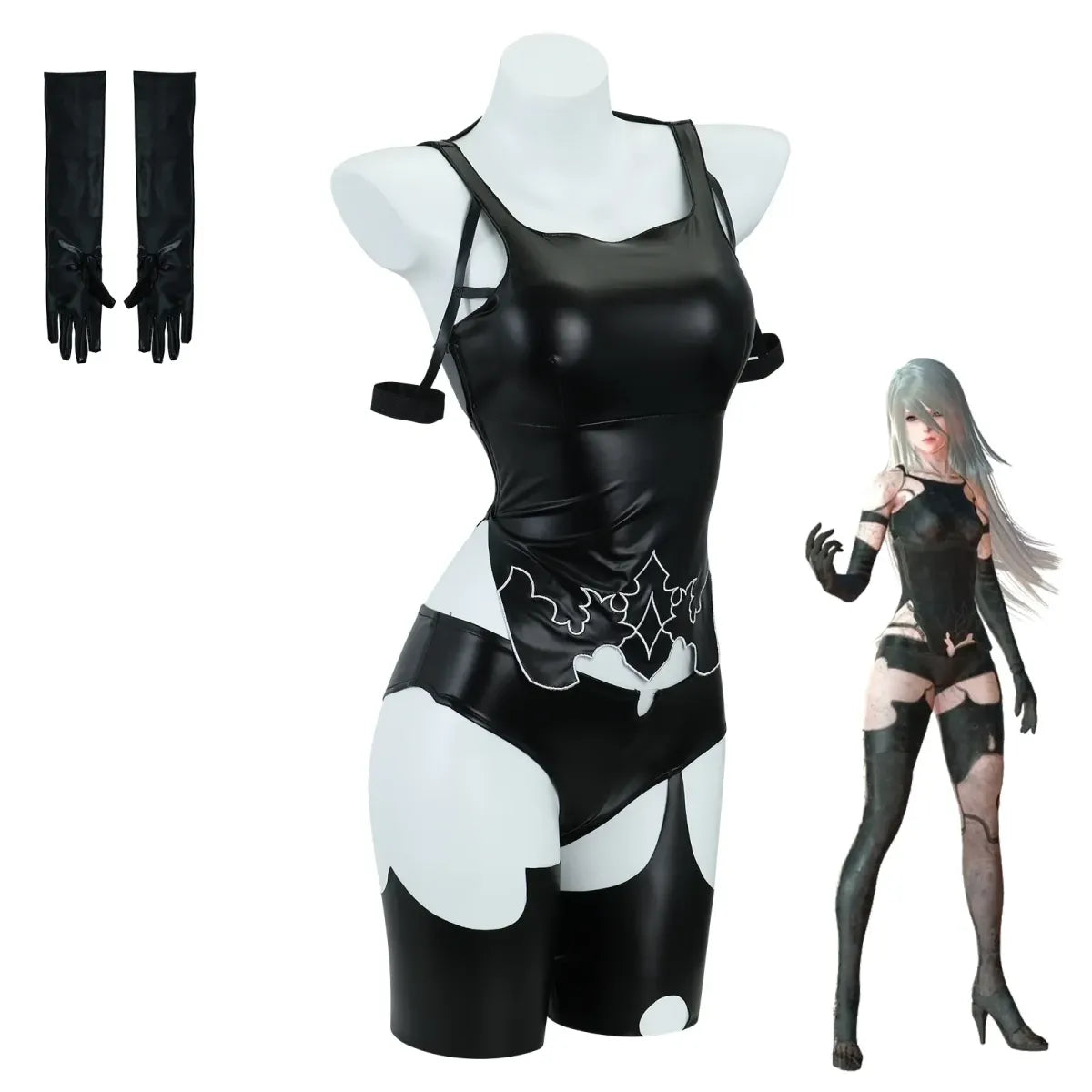 NieR:Automata A2 Black Battle Suit Cosplay Set - Women’s Clothing & Accessories - Cosplay Outfit - 2