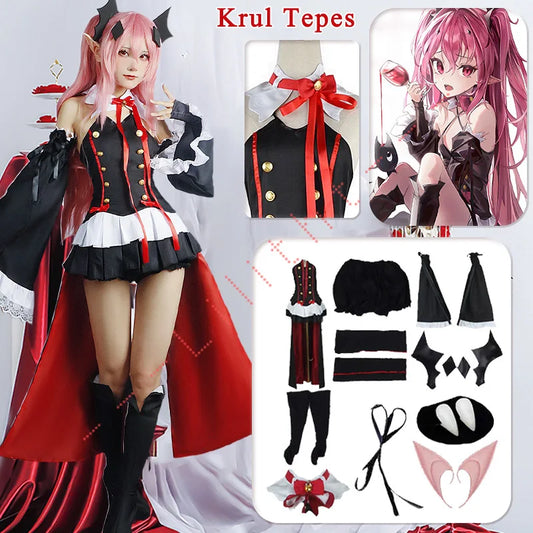 Seraph Of The End Krul Tepes Cosplay Costume - Kawaii Stop - Anime, Characters, Convention, Cosplay, Costume, Dress, Fantasy, Fujian, Krul Tepes, Mainland China, Polyester, Seraph Of The End, Sets, Unisex, Vampire