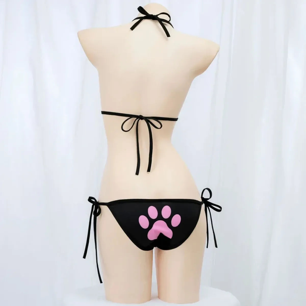Anime Cat Paw Bikini Cosplay Set - Women’s - Swimsuit / Bikini / One-Piece Swimwear - 3