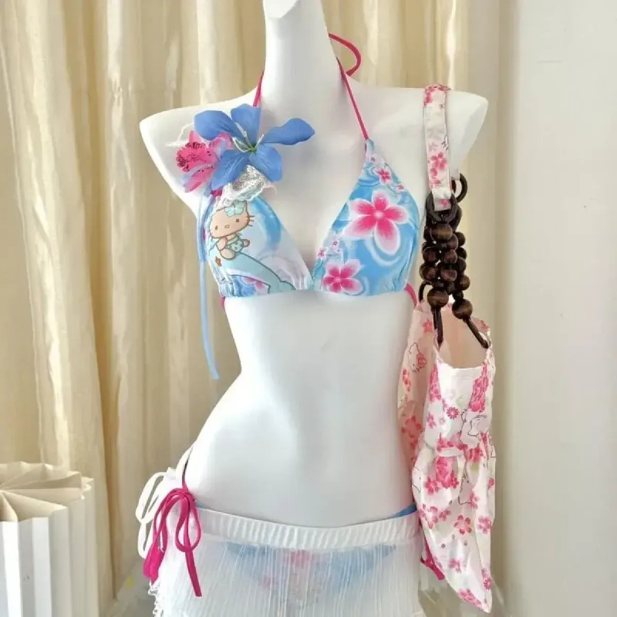 Hello Kitty Anime Halter Bikini Set - Anime - Swimsuit / Bikini / One-Piece Swimwear - 5