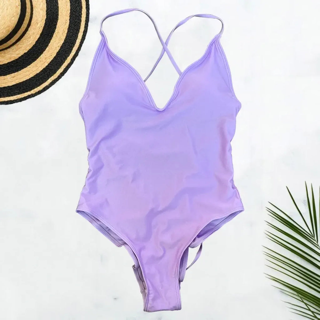 Solid One-Shoulder One Piece Swimsuit - Women’s Clothing & Accessories - Swimsuit / Bikini / One-Piece Swimwear - 16
