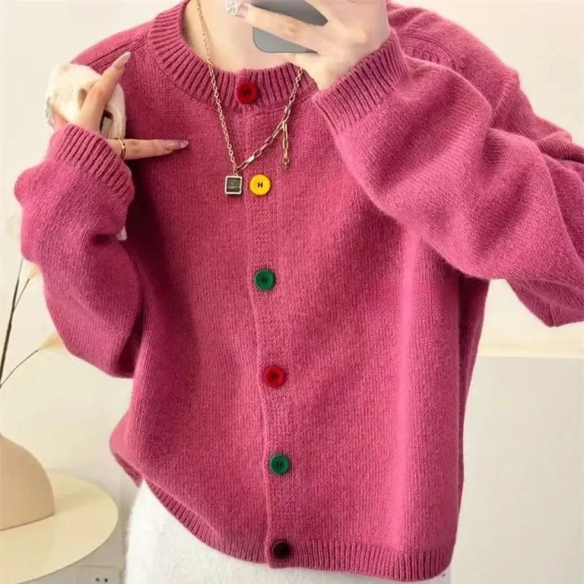 Japanese Academy Style Button Knit Cardigan - Women’s Clothing & Accessories - Cardigan - 1