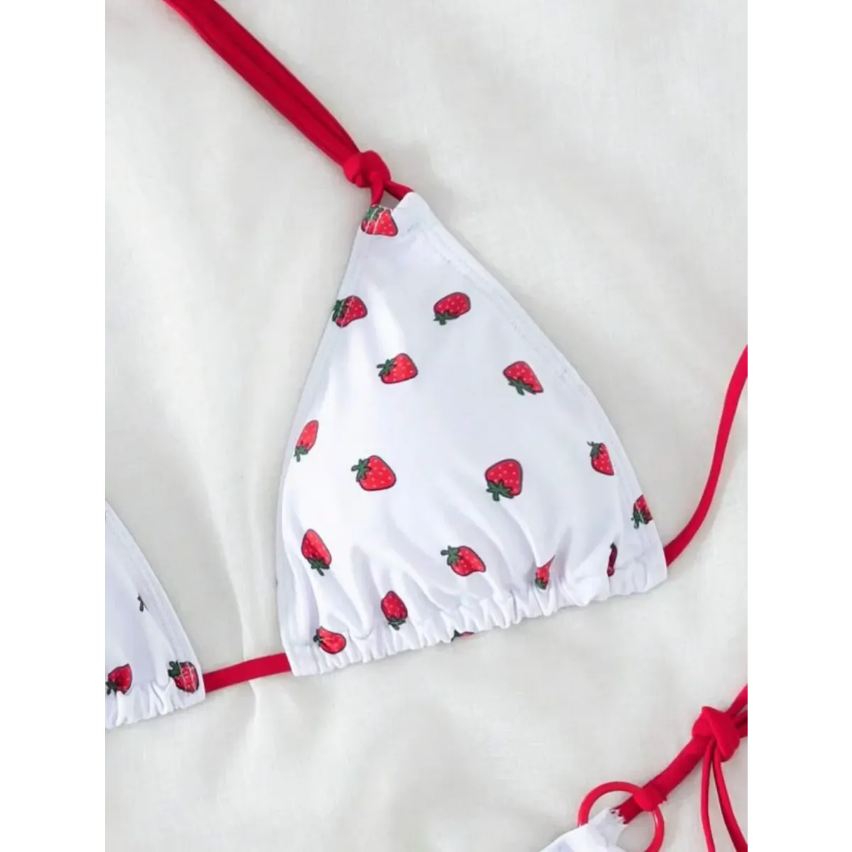 Strawberry Print Halter Micro Bikini Set - Swimsuits - Swimsuit / Bikini / One-Piece Swimwear - 2
