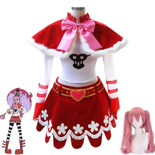 Perona Cosplay Costume - Thriller Bark - Kawaii Stop - Accessories, Anime, Characters, Convention, Cosplay, Costume, Henan, Mainland China, Perona, Polyester, Sets, Shawl, Skirts, Thriller Bark, Top, Unisex, Wig